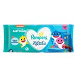 Lencos-Umedecidos-Baby-Shark-Splash-Pampers-Pacote-com-48-Unidades