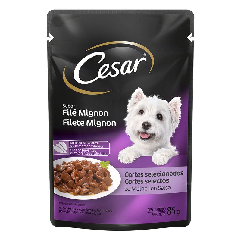 Racao-Umida-para-Caes-Adultos-Sabor-File-Mignon-Cesar-Sache-85g