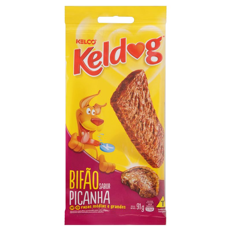 Petisco-para-Caes-Racas-Medias-e-Grandes-Bifao-Sabor-Picanha-Keldog-Kelco-Sache-91g