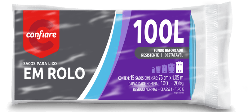 Sacos-para-Lixo-em-Rolo-Fundo-Reforcado-100l-Confiare-Pacote-75cmx105m-com-15-Unidades