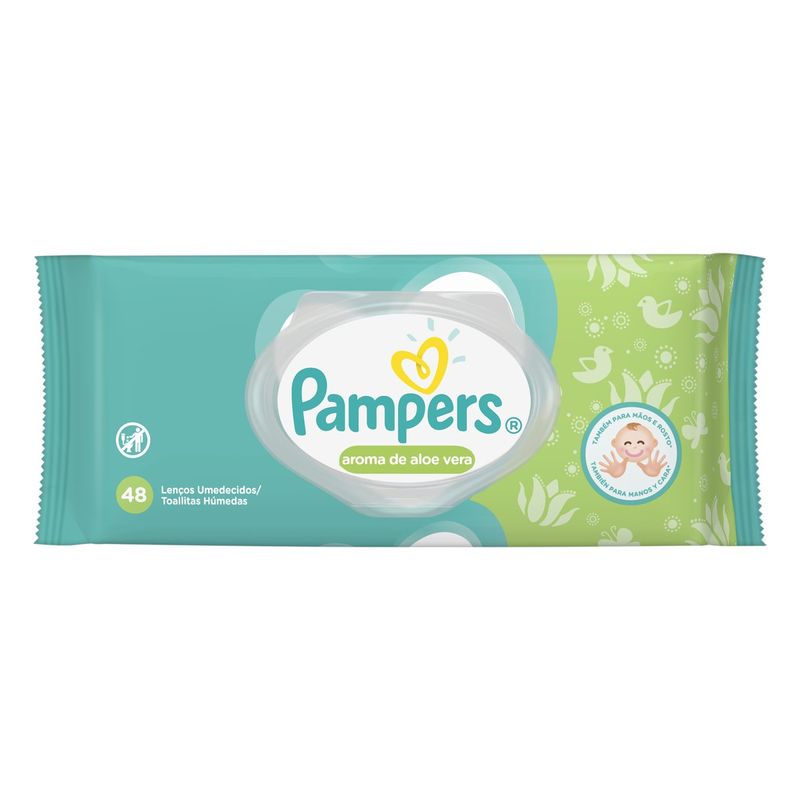 Lenco-Umedecido-Aloe-Vera-Pampers-Pacote-48-Unidades