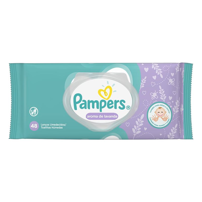 Lenco-Umedecido-Lavanda-Pampers-Pacote-48-Unidades