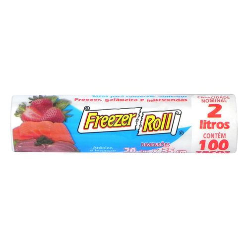 Sacos-para-Freezer-Geladeira-e-Microondas-Freezer-Roll-Pacote-com-100-Unidades-de-2l-Cada-