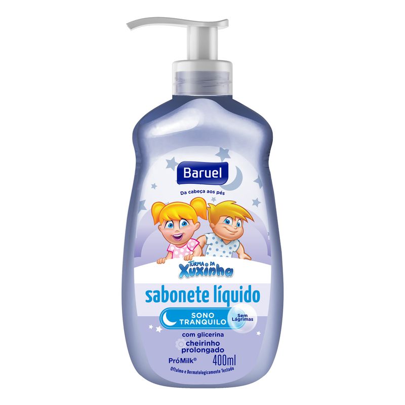 Sabonete-Liquido-Infantil-Sono-Tranquilo-Turma-da-Xuxinha-Baruel-da-Cabeca-aos-Pes-Frasco-400ml