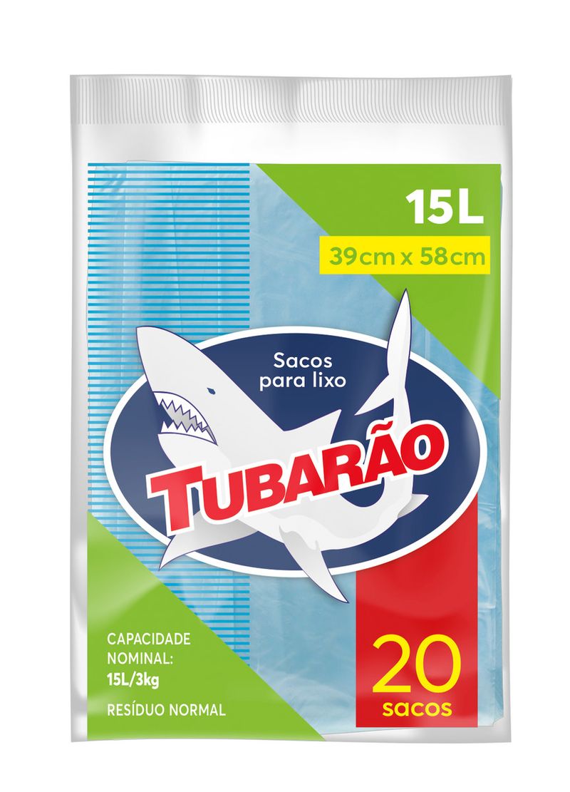 Saco-para-Lixo-15l-Tubarao-Pacote-20-Unidades
