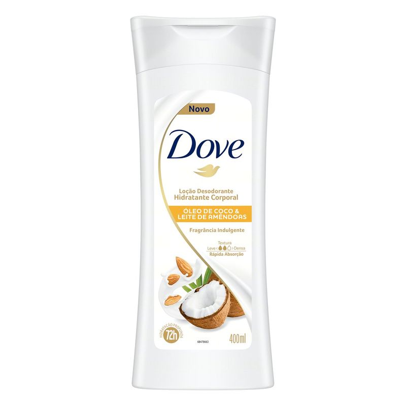 Locao-Desodorante-Hidratante-Corporal-Oleo-de-Coco---Leite-de-Amendoas-Dove-Frasco-400ml