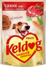 Alimento-Umido-para-Caes-Adultos-Carne-Ervilha-e-Cenoura-Keldog-Sache-100g