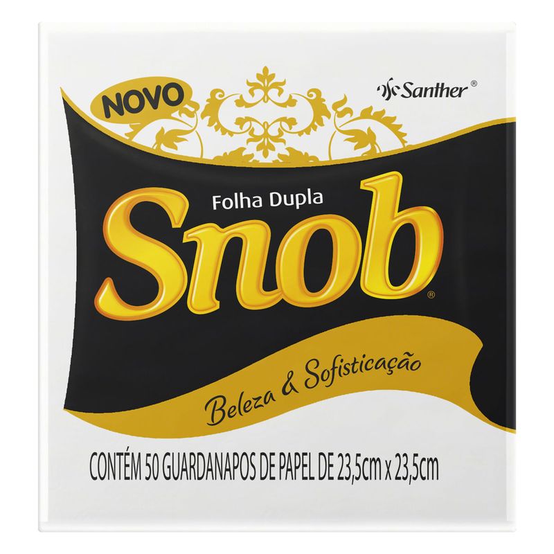 Guardanapos-de-Papel-Folha-Dupla-Snob-Pacote-50-Unidades-Novo