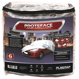 Capa para Cobertura de Automóveis Tamanho G Prata Proteface Plasitap Pacote 1 Unidade
