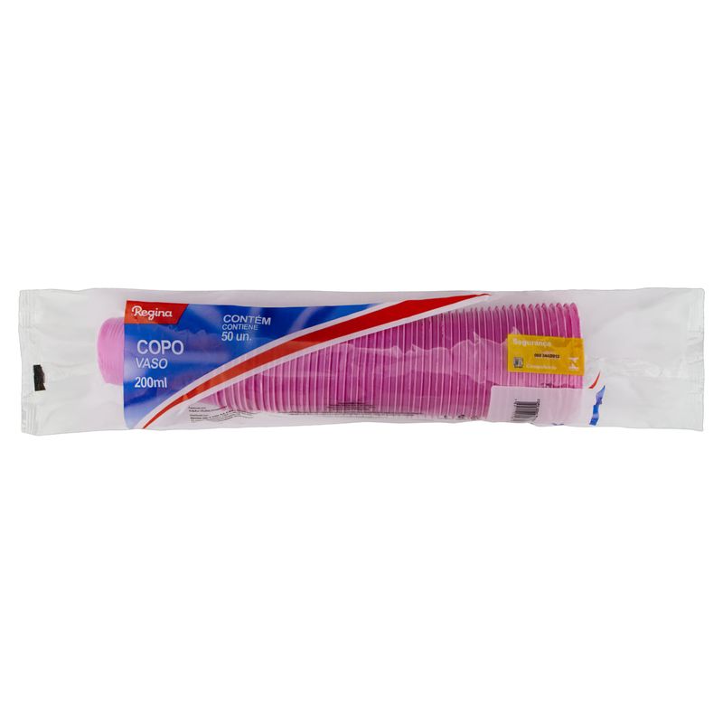 Copo-Descartavel-Rosa-Regina-200ml-Pacote-50-Unidades