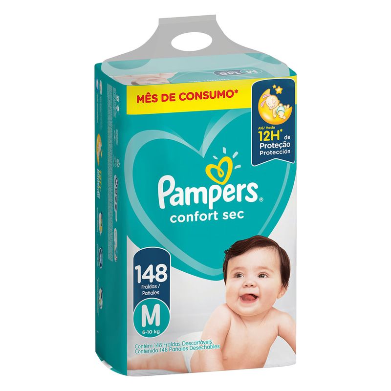 Fralda-Descartavel-Infantil-Pampers-Confort-Sec-M-com-148-Unidades