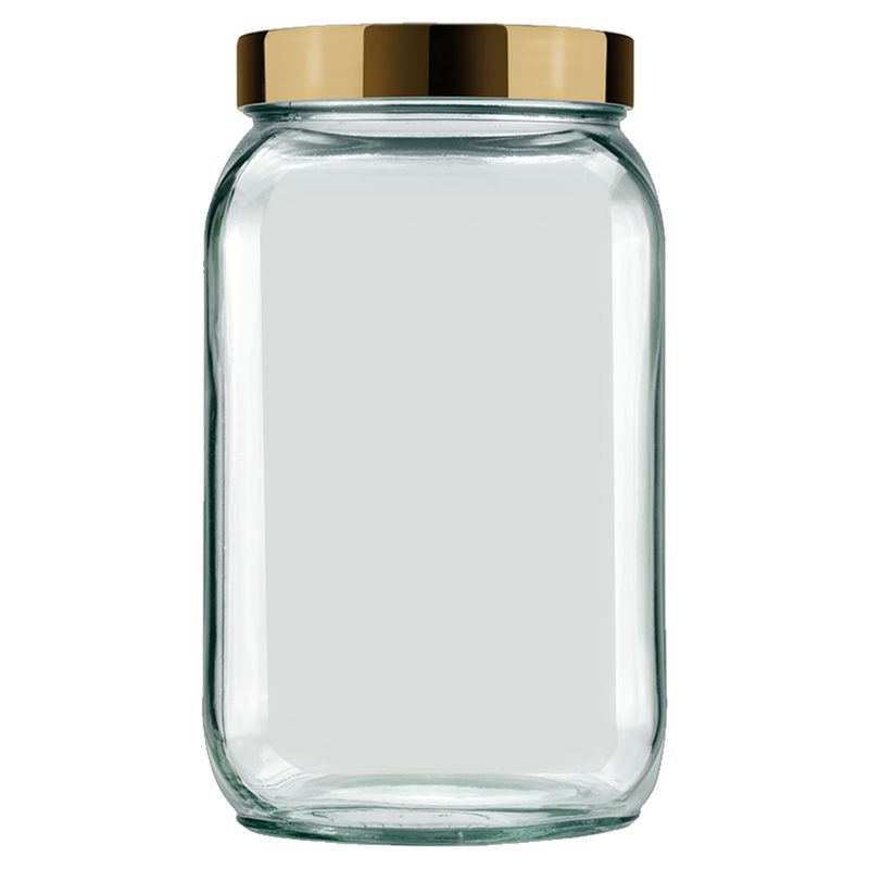 Pote-de-Vidro-Liso-com-Tampa-Metalica-2L-Invicta-1-Unidade
