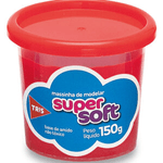 Massinha-de-Modelar-Super-Soft-Vermelha-Pote-150g