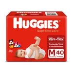 Fralda-Descartavel-Xtra-Flex-Protecao-Total-Tamanho-M-Huggies-Supreme-Care-Pacote-40-Unidades