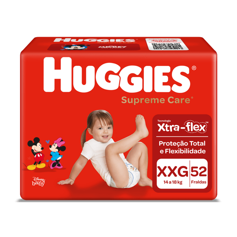 Fralda-Descartavel-Xtra-Flex-Protecao-Total-Tamanho-XXG-Huggies-Supreme-Care-Pacote-52-Unidades