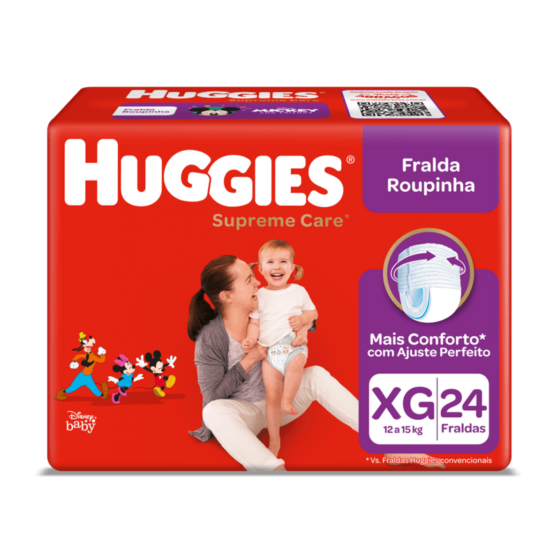 Fralda-Descartavel-Roupinha-Tamanho-XG-Huggies-Supreme-Care-Pacote-24-Unidades