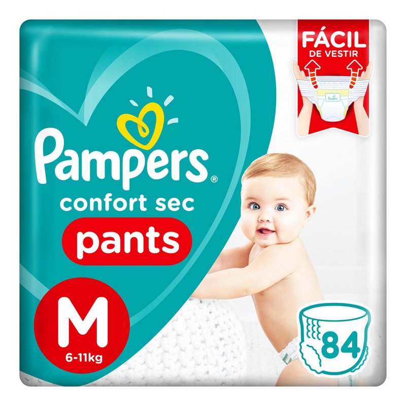 Fralda-Descartavel-Confort-Sec-Pants-Tamanho-M-Pampers-Pacote-84-Unidades