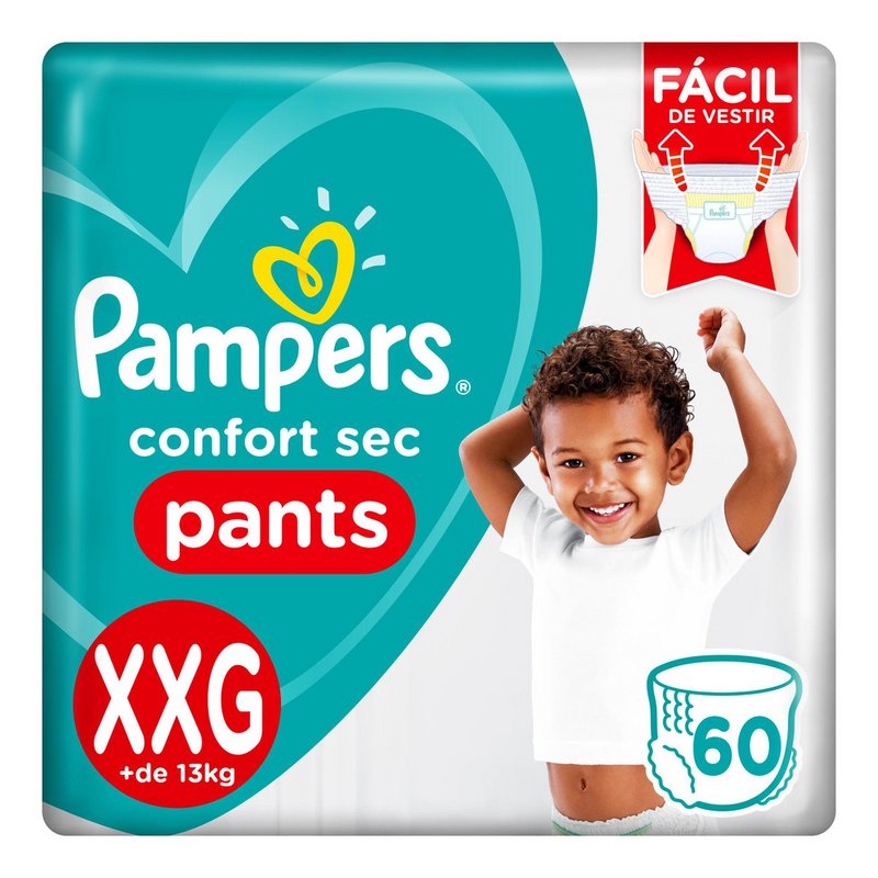 Fralda-Descartavel-Confort-Sec-Pants-Tamanho-XXG-Pampers-Pacote-60-Unidades