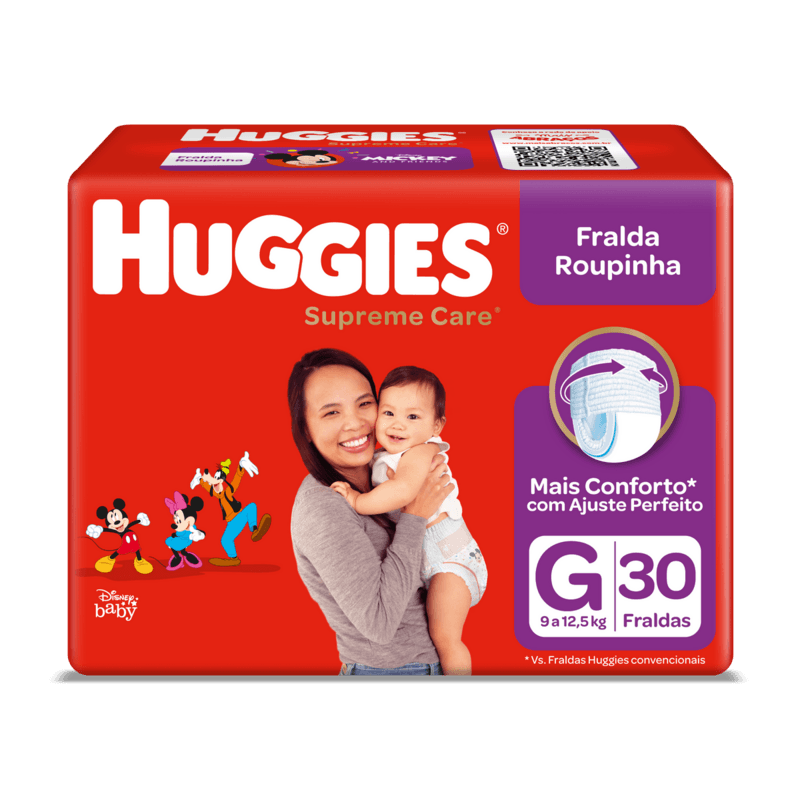 Fralda-Descartavel-Roupinha-Tamanho-G-Huggies-Supreme-Care-Pacote-30-Unidades