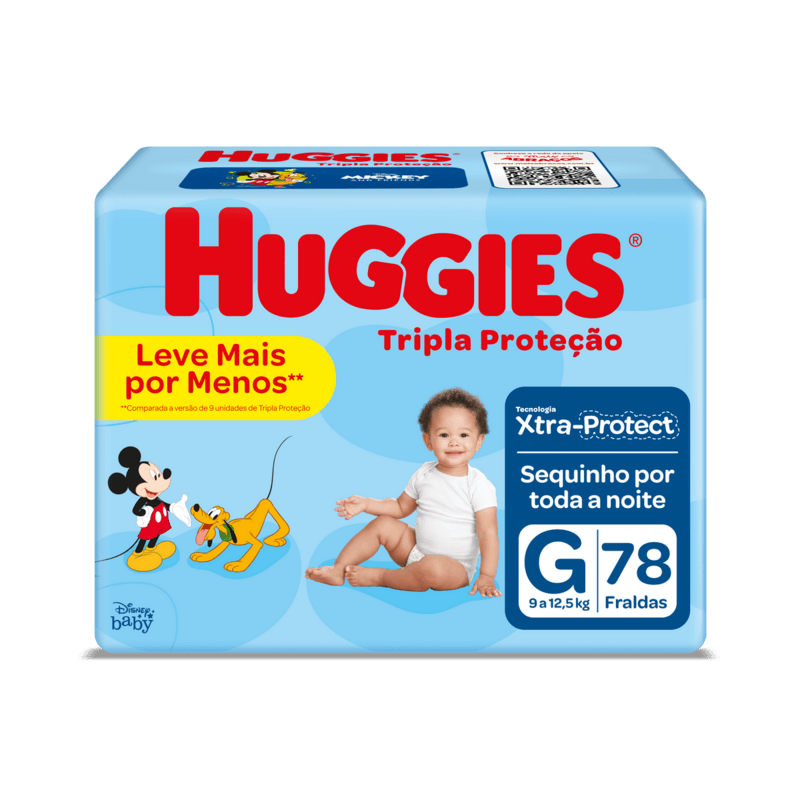 Fralda-Descartavel-Xtra-Protect-Sequinho-Por-Toda-a-Noite-Tamanho-G-Huggies-Tripla-Protecao-Pacote-78-Unidades-Leve-Mais-Por-Menos