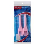 Garfo-Descartavel-para-Sobremesa-Rosa-Regina-Pacote-10-Unidades