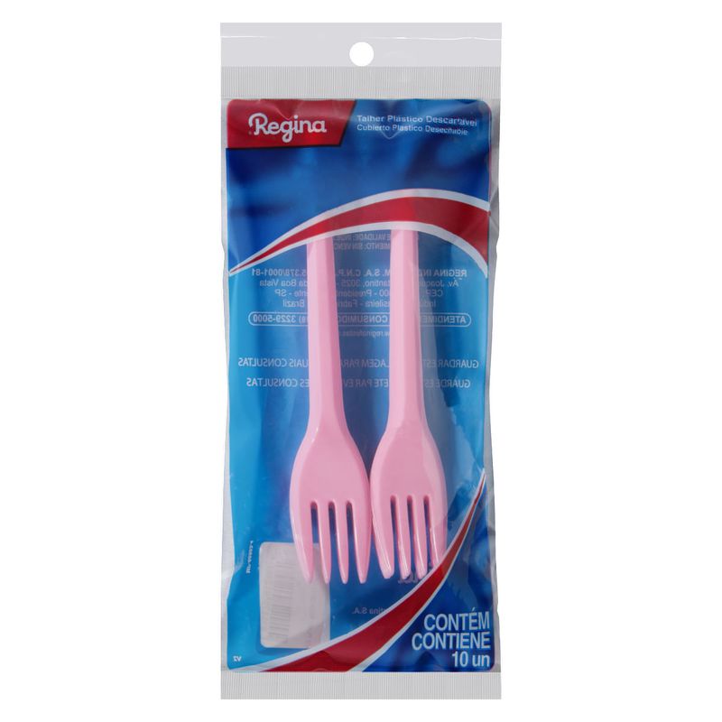 Garfo-Descartavel-para-Sobremesa-Rosa-Regina-Pacote-10-Unidades