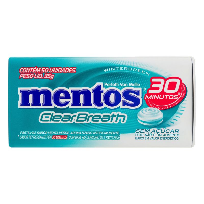 Pastilha-Menta-Verde-Zero-Acucar-Mentos-Clear-Breath-Lata-35g-50-Unidades