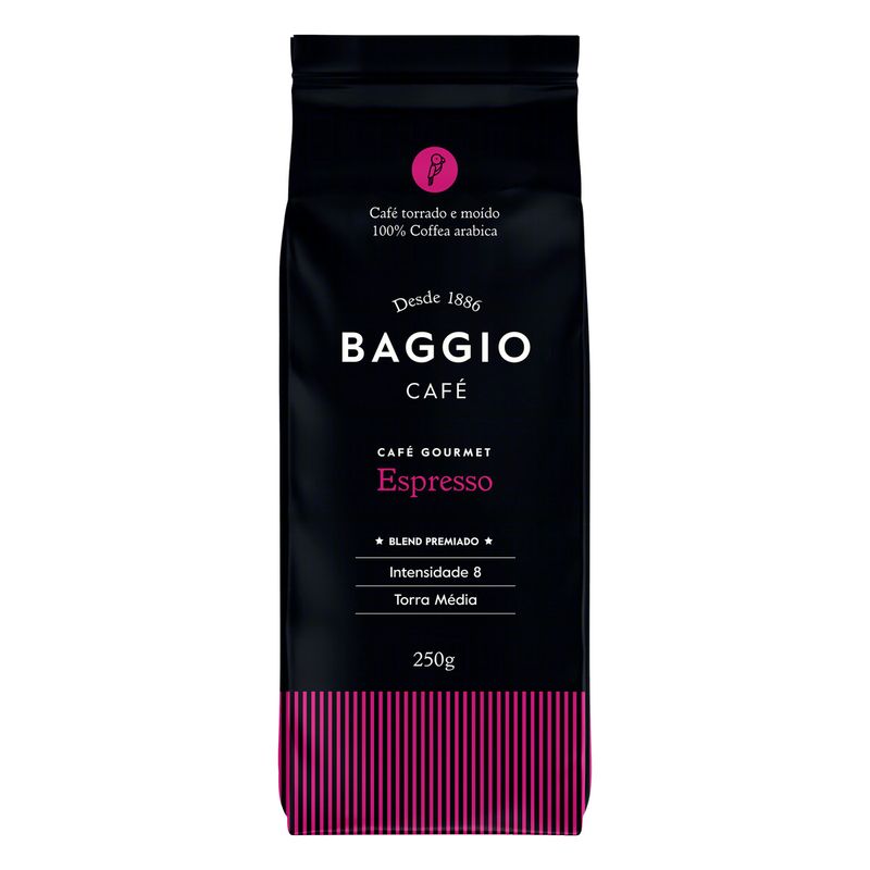 Cafe-Torrado-e-Moido-Espresso-Gourmet-Baggio-Pacote-250g
