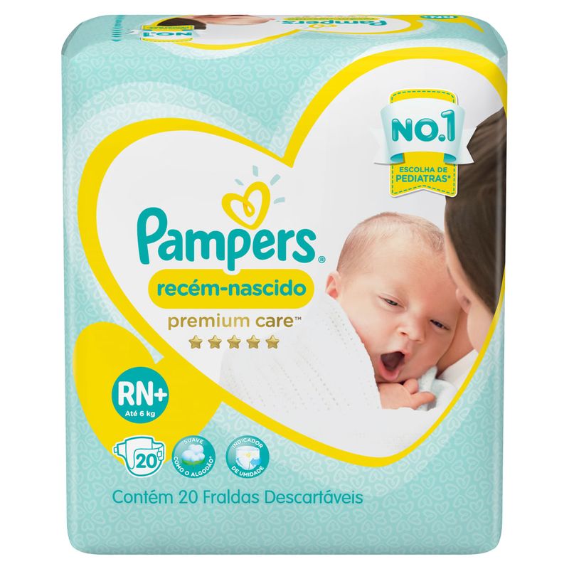 Fralda-Descartavel-Infantil-Pampers-Premium-Care-Recem-Nascido-RN--Pacote-20-Unidades