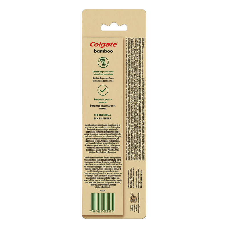 Escova-de-Dente-Macia-Bamboo-Natural-Colgate-Cartela-2-Unidades