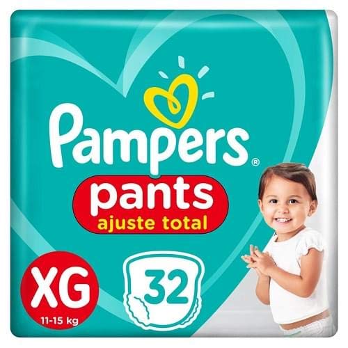 Fralda-Descartavel-Infantil-Pants-Ajuste-Total-XG-Pampers-Pacote-32-Unidades