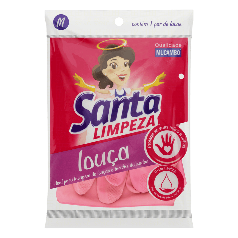Luva-para-Louca-Tamanho-M-Rosa-Mucambo-Santa-Limpeza-Pacote