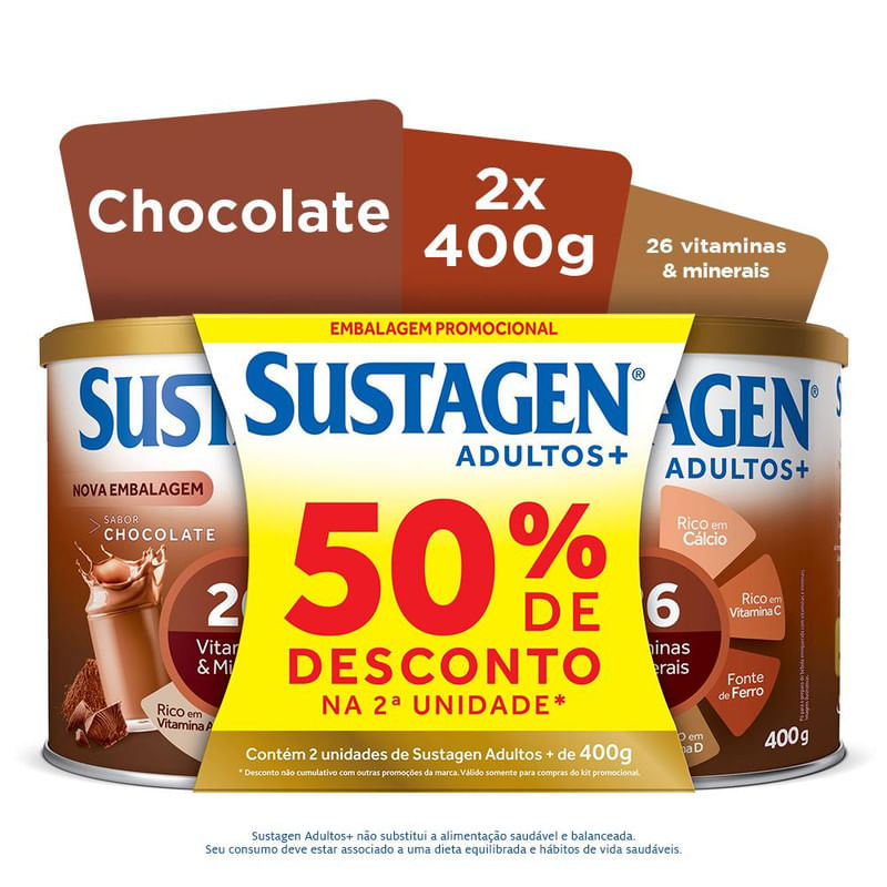 Pack-Complemento-Alimentar-Sustagen-Adultos--Sabor-Chocolate-2-Unidades-400g-Cada