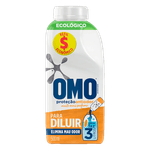 Lava-Roupas-Liquido-para-Diluir-Protecao-Antiodor-Frasco-Omo-Frasco-500ml-Refil-Economico