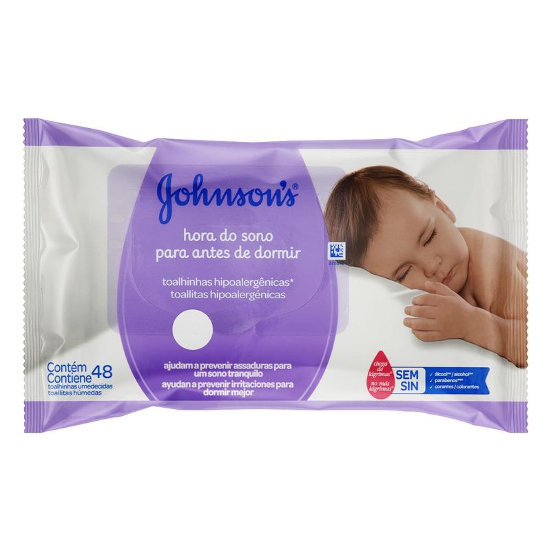Toalha-Umedecida-Hora-do-Sono-Johnson-s-Baby-Pacote-48-Unidades