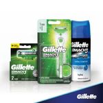 Kit-1-Aparelho-Recarregavel---3-Cargas-para-Barbear-Gillette-Mach3-Sensitive-Gratis-1-Gel-de-Barbear-Extra-Comfort-71g