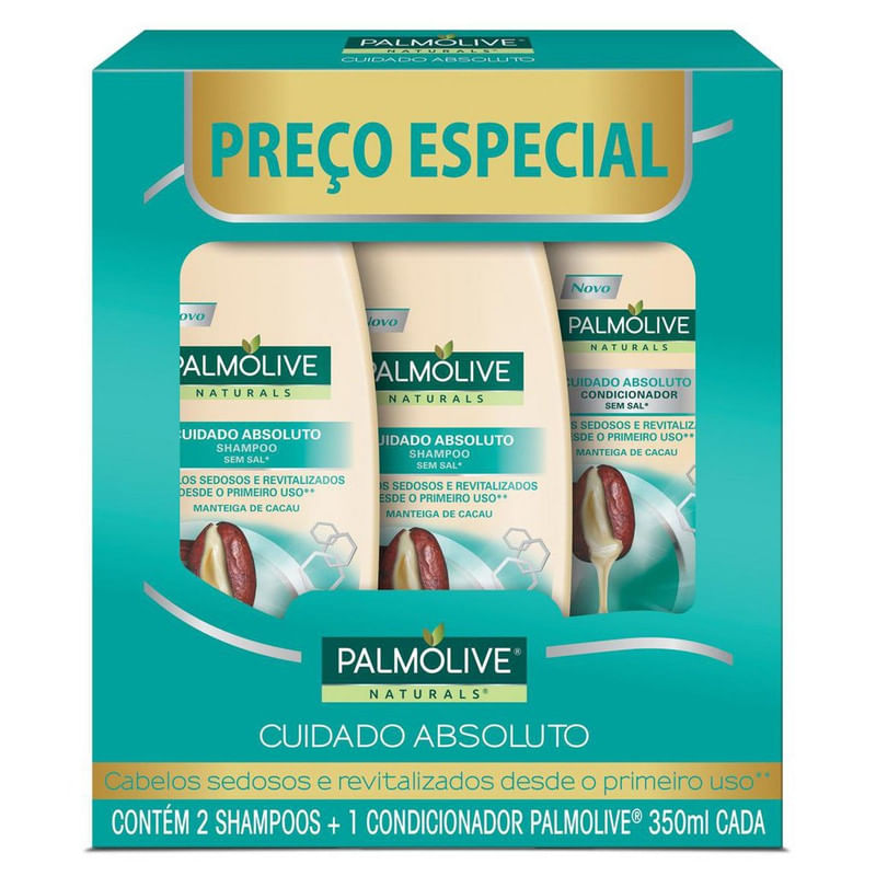 Kit-2-Shampoos-350ml---1-Condicionador-Palmolive-Naturals-Cuidado-Absoluto-350ml