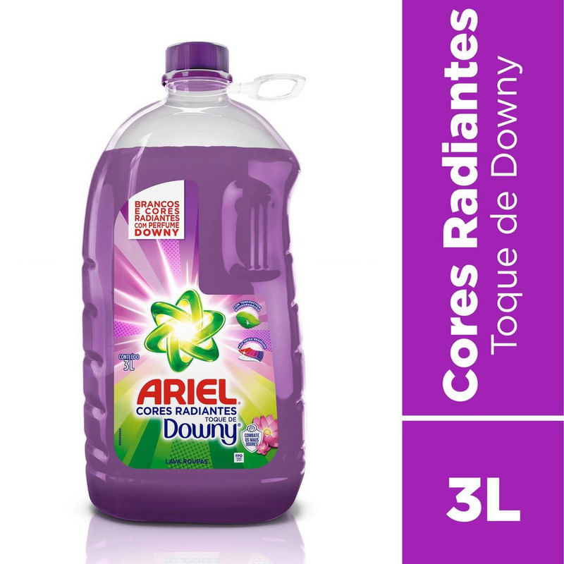 Lava-Roupas-Liquido-Cores-Radiantes-Ariel-Toque-de-Downy-Galao-3l