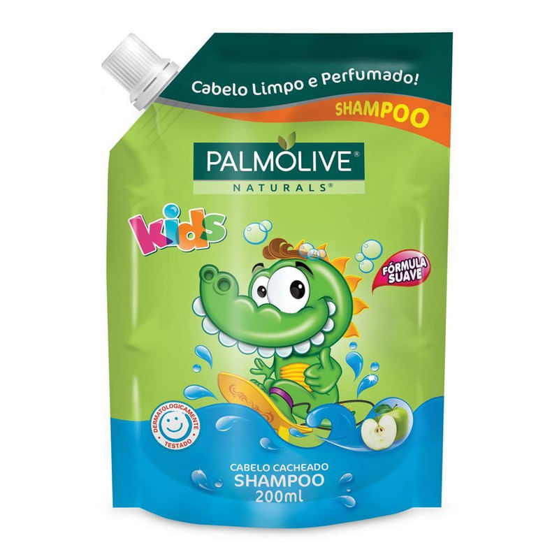 Shampoo-Maca-Verde-Naturals-Kids-Palmolive-Sache-200ml-Refil