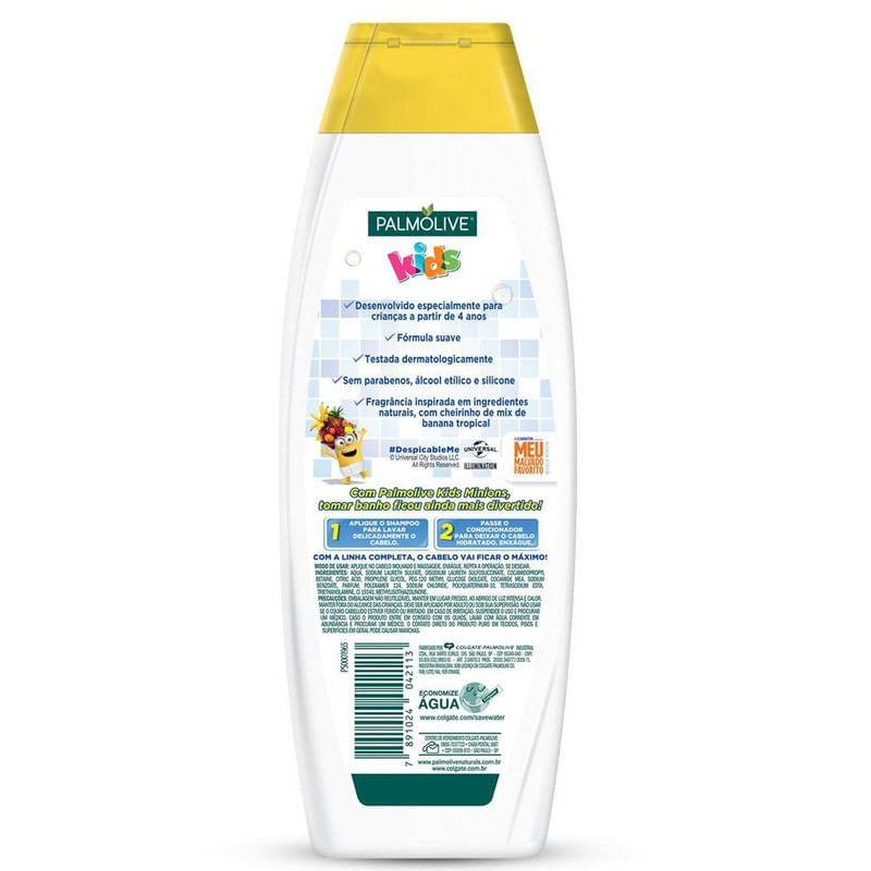 Shampoo-Mix-de-Banana-Tropical-Meu-Malvado-Favorito-Palmolive-Kids-Frasco-350ml