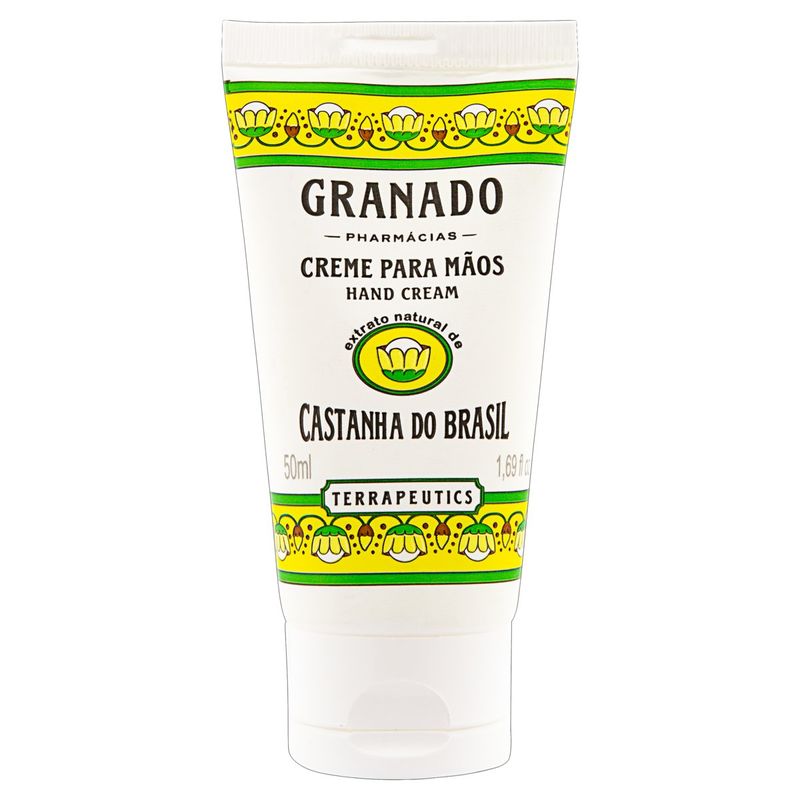 Creme-para-Maos-Castanha-do-Brasil-Terrapeutics-Granado-Bisnaga-50ml