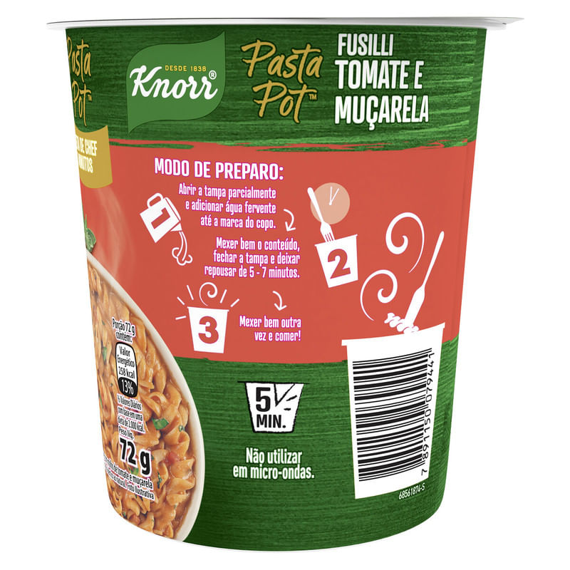 Fusilli-Tomate-e-Mucarela-Pasta-Pot-Massas-Knorr-Copo-72g