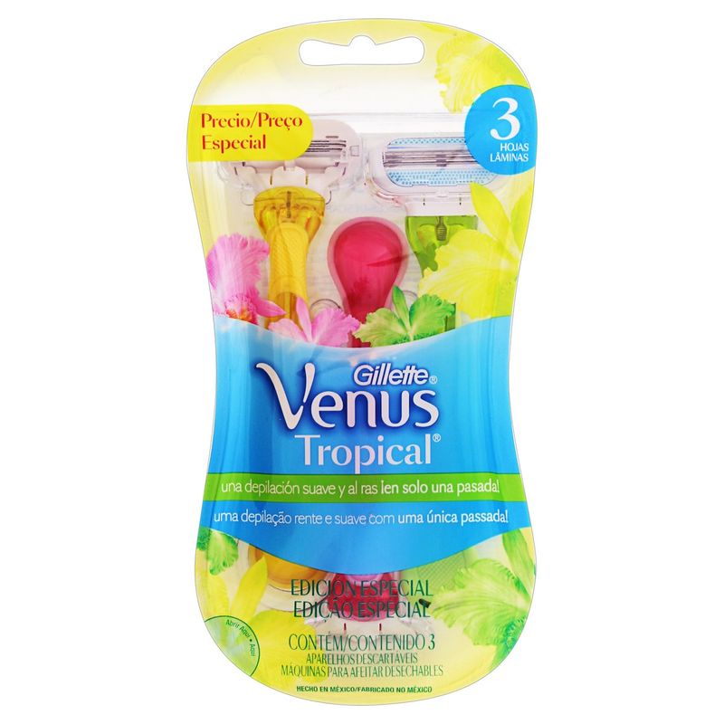 Aparelho-Descartavel-para-Depilar-Gillette-Venus-Tropical-3-Unidades-Preco-Especial