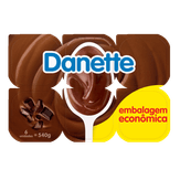Sobremesa Láctea de Chocolate Danette Bandeja 540g 6 Unidades Embalagem Econômica