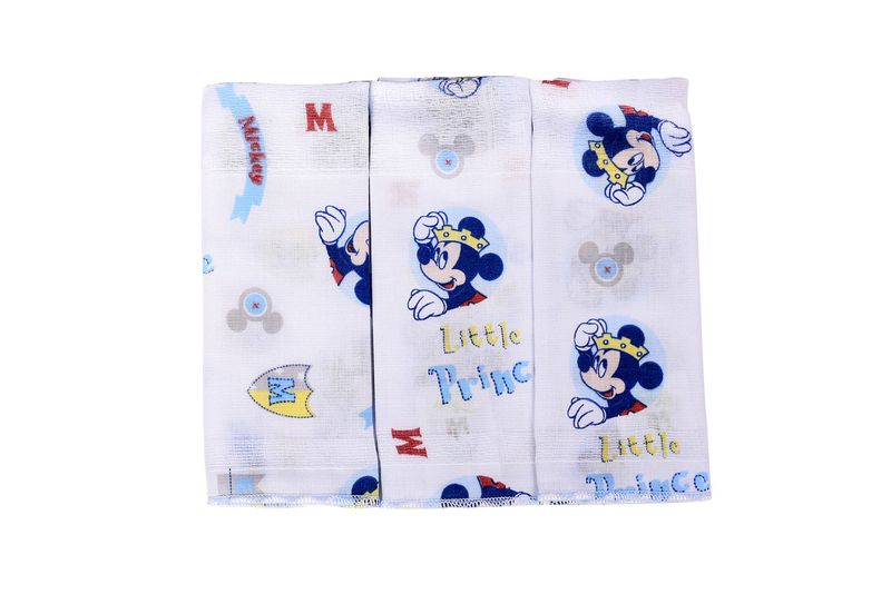 Toalinha-Babete-Mickey-Azul-3-Unidades