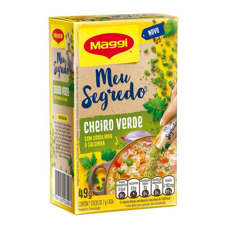 Tempero-Granulado-Cheiro-Verde-com-Cebola-e-Salsinha-Meu-Segredo-Maggi-Caixa-49g-com-7-Unidades