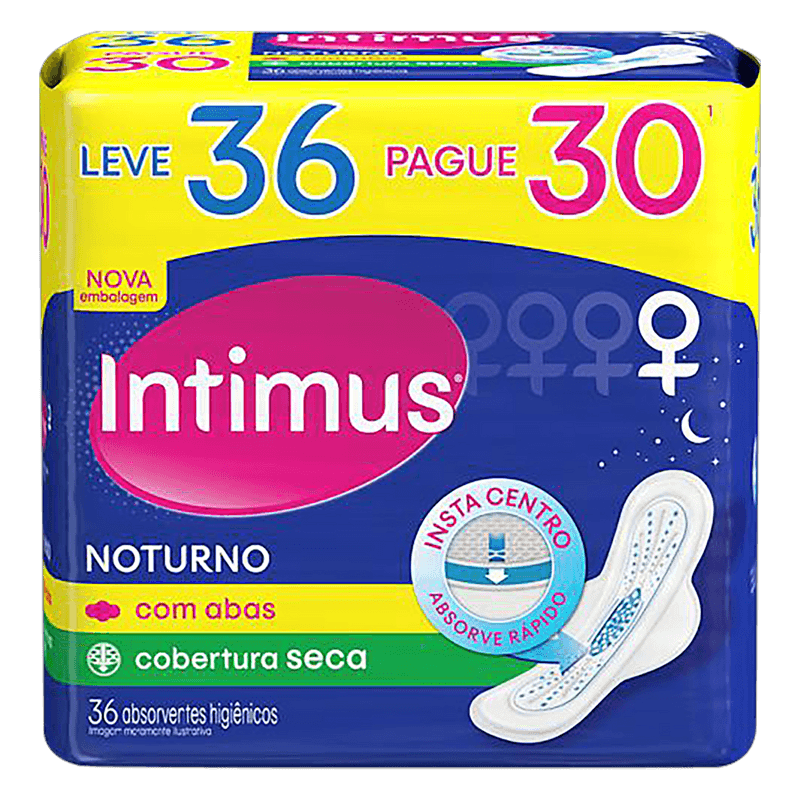 Absorvente-com-Abas-Cobertura-Seca-Noturno-Intimus-Pacote-36-Unidades-Leve-36-Pague-30