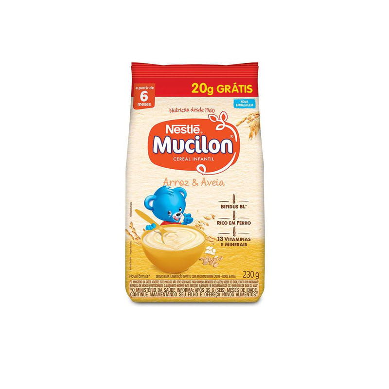 Cereal-Infantil-Arroz---Aveia-Mucilon-Nestle-Pacote-230g-Gratis-20g