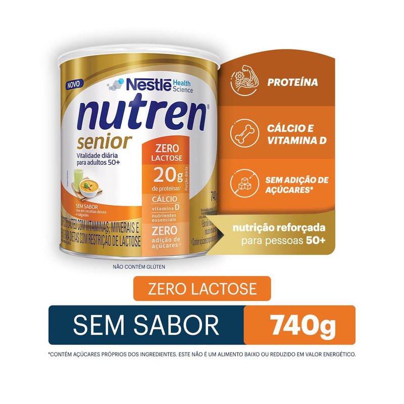 Composto-Lacteo-Zero-Lactose-Nutren-Senior-Nestle-Lata-740g