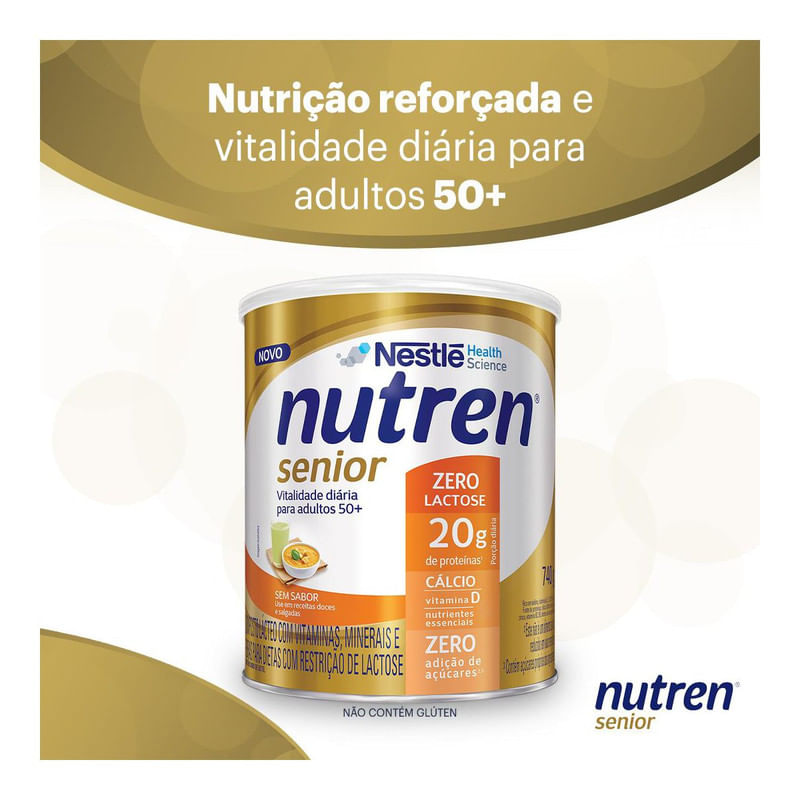Composto-Lacteo-Zero-Lactose-Nutren-Senior-Nestle-Lata-740g